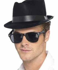 Fun Place Decades & Eras Flocked Fedora Hat