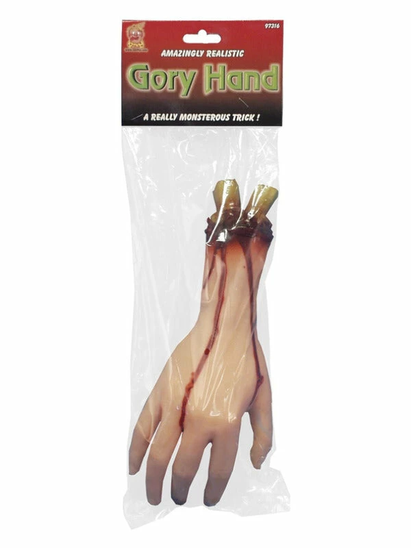 Fun Place Accessories Severed Gory Hand, Flesh 4 Fun Place Accessories Severed Gory Hand, Flesh