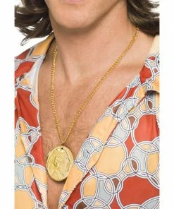 Fun Place Gold Metal Medallion On Chain Decades & Eras