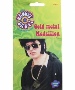 Fun Place Gold Metal Medallion On Chain Decades & Eras