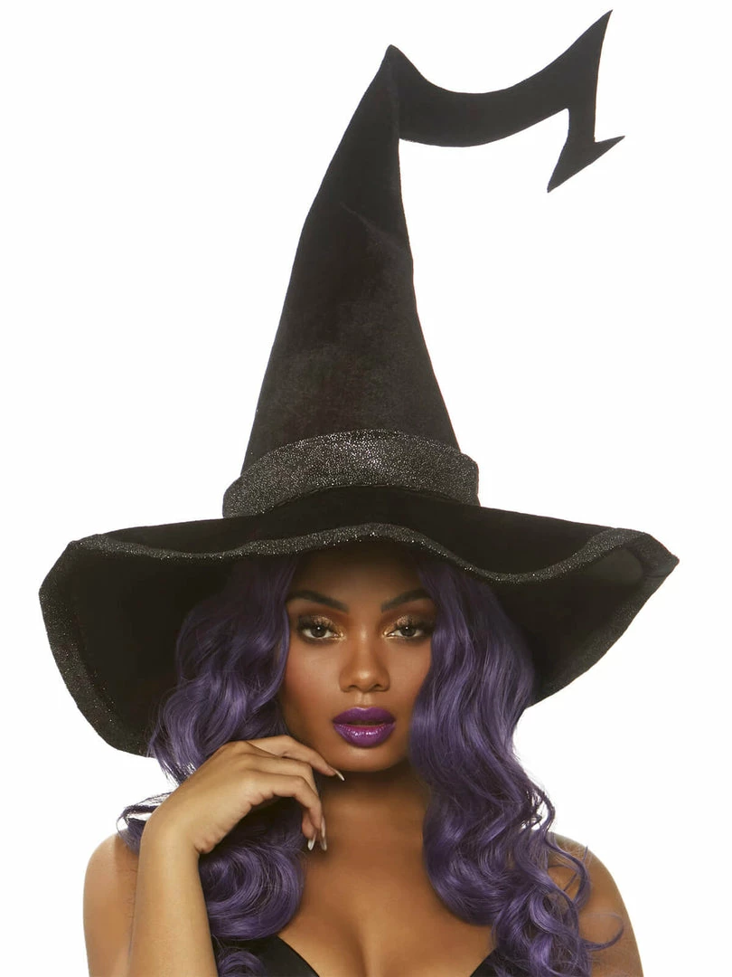 Fun Place Bewitched Velvet Witch Hat Wigs & Hats 3 Fun Place Bewitched Velvet Witch Hat Wigs & Hats