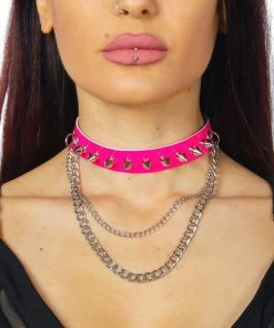 Fun Place Dog Spike Slim Collar