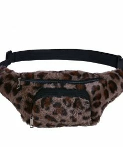Fun Place Festivals Leopard Print Fluffy Bumbag
