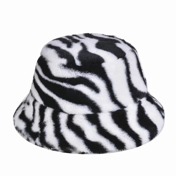 Fun Place White Tiger Fluffy Bucket Hat 3 Fun Place White Tiger Fluffy Bucket Hat