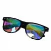 Fun Place Festivals Black Wayfarer Kaleidoscope Glasses