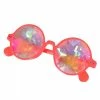 Fun Place Neon Orange Round Frame Kaleidoscope Glasses Festivals