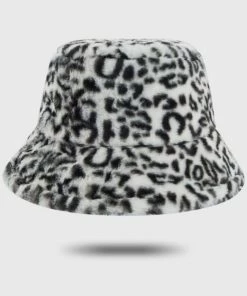 Fun Place Fluffy Snow Leopard Bucket Hat Festivals