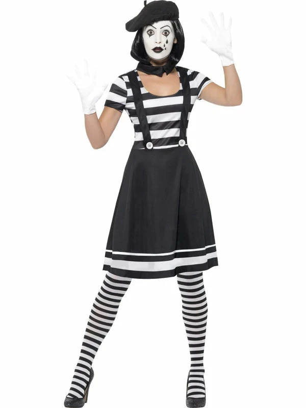 Fun Place Costumes & Characters Lady Mime Artist Costume, Black 5 Fun Place Costumes & Characters Lady Mime Artist Costume, Black