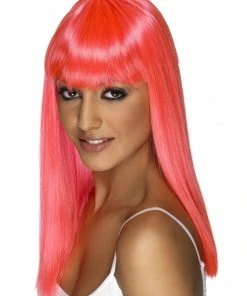 Fun Place Glamourama Wig Neon Pink Cosplay