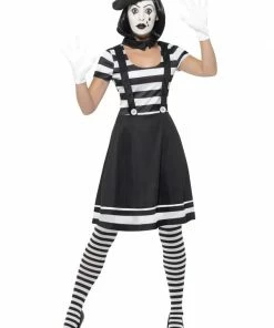 Fun Place Costumes & Characters Lady Mime Artist Costume, Black 9 Fun Place Costumes & Characters Lady Mime Artist Costume, Black