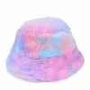Fun Place Purple Rainbow Fluffy Bucket Hat Festivals