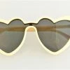 Fun Place Cream Heart Shaped Sunglasses Festivals